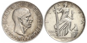 10 Lira Kingdom of Italy (1861-1946) Silber Vittorio Emanuele III (1869 - 1947)
