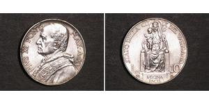 10 Lira Vatikan (1926-) Silber Pope Pius XI (1857 - 1939)