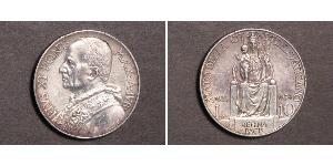 10 Lira Vatican (1926-) Silver Pope Pius XI (1857 - 1939)