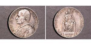 10 Lira Vatican (1926-) Silver Pope Pius XI (1857 - 1939)