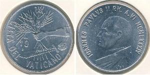 10 Lira 梵蒂冈  若望·保祿二世 (1920 - 2005)