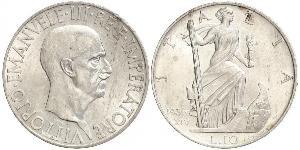 10 Lira 意大利王國 (1861-1946) 銀 Vittorio Emanuele III (1869 - 1947)