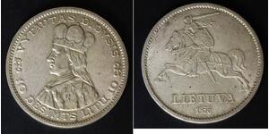 10 Litas Lituanie (1991 - ) Argent Vytautas le Grand