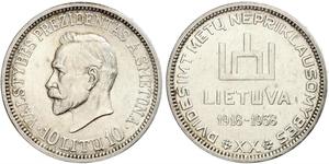 10 Litas Lituanie (1991 - ) Argent 