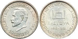10 Litas Lituania (1991 - ) Argento 