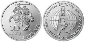 10 Litas Lituania (1991 - ) Níquel/Cobre 