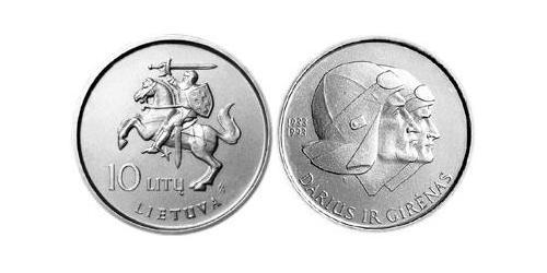 10 Litas Lituania (1991 - ) Níquel/Cobre 