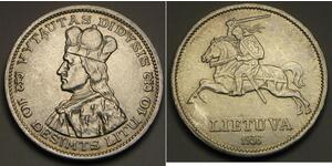 10 Litas Lituania (1991 - ) Plata Vitautas
