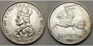 10 Litas Litauen (1991 - ) Silber Vytautas