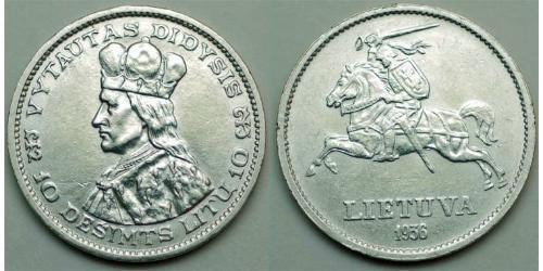 10 Litas Litauen (1991 - ) Silber Vytautas