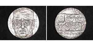 10 Mark Finlande (1917 - ) Argent Juho Kusti Paasikivi