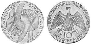 10 Mark Germania Ovest (1949-1990) Argento 