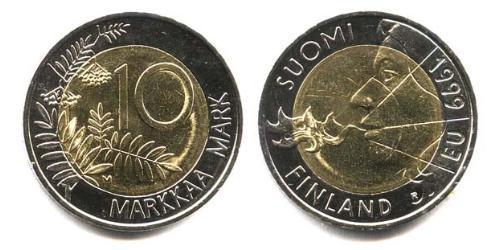 10 Mark Finlandia (1917 - ) Bimetal 