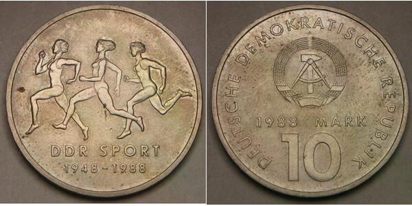 10 Mark German Democratic Republic (1949-1990) Copper/Nickel 