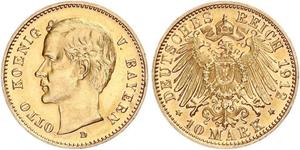 10 Mark Bayern Gold Otto (Bayern)(1848 – 1916)