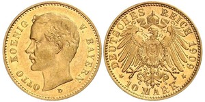 10 Mark Bayern Gold Otto (Bayern)(1848 – 1916)