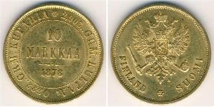10 Mark Finland (1917 - ) / Russian Empire (1720-1917) Gold Alexander III (1845 -1894)