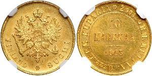 10 Mark Finnland (1917 - ) / Russisches Reich (1720-1917) Gold Alejandro III (1845 -1894)