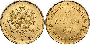10 Mark Finnland (1917 - ) / Russisches Reich (1720-1917) Gold Alejandro III (1845 -1894)