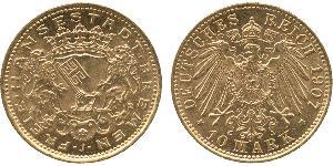 10 Mark Freie Hansestadt Bremen Gold 