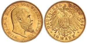 10 Mark German Empire (1871-1918) Gold Wilhelm II, German Emperor (1859-1941)
