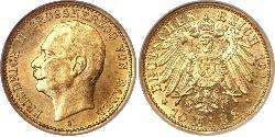 10 Mark Grand Duchy of Baden (1806-1918) Gold Frederick II, Grand Duke of Baden (1857 - 1928)