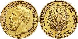 10 Mark Grand Duchy of Baden (1806-1918) Gold Friedrich I. (Baden, Großherzog) (1826 - 1907)