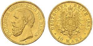 10 Mark Grand Duchy of Baden (1806-1918) Gold Friedrich I. (Baden, Großherzog) (1826 - 1907)
