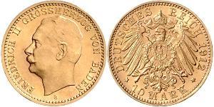 10 Mark Grand Duchy of Baden (1806-1918) Gold Frederick II, Grand Duke of Baden (1857 - 1928)