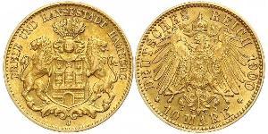 10 Mark Hamburg Gold 