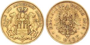 10 Mark Hamburg Gold 