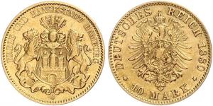 10 Mark Hamburg Gold 
