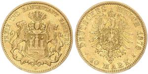 10 Mark Hamburg Gold 