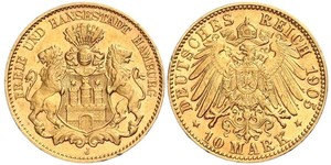 10 Mark Hamburg Gold 
