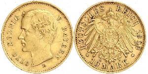 10 Mark Kingdom of Bavaria (1806 - 1918) Gold Otto of Bavaria (1848 – 1916)