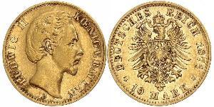 10 Mark Kingdom of Bavaria (1806 - 1918) Gold Ludwig II of Bavaria (1845 – 1886)