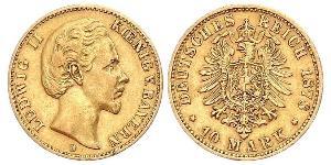 10 Mark Kingdom of Bavaria (1806 - 1918) Gold Ludwig II of Bavaria (1845 – 1886)