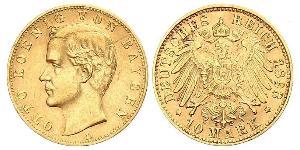 10 Mark Kingdom of Bavaria (1806 - 1918) Gold Otto of Bavaria (1848 – 1916)