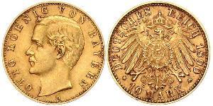 10 Mark Kingdom of Bavaria (1806 - 1918) Gold Otto of Bavaria (1848 – 1916)