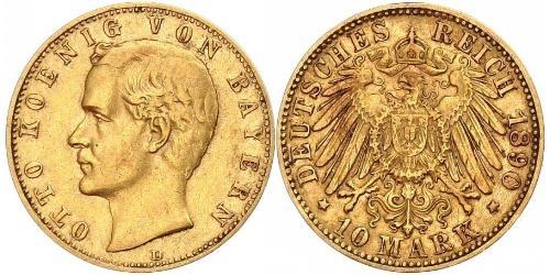 10 Mark Kingdom of Bavaria (1806 - 1918) Gold Otto of Bavaria (1848 – 1916)