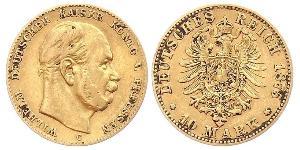 10 Mark Kingdom of Prussia (1701-1918) Gold Wilhelm I, German Emperor (1797-1888)