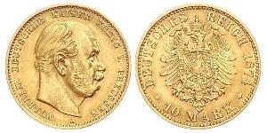 10 Mark Kingdom of Prussia (1701-1918) Gold Wilhelm I, German Emperor (1797-1888)