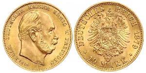 10 Mark Kingdom of Prussia (1701-1918) Gold Wilhelm I, German Emperor (1797-1888)