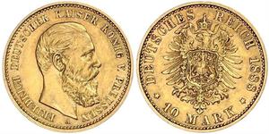 10 Mark Kingdom of Prussia (1701-1918) Gold Frederick William III of Prussia (1770 -1840)