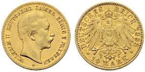 10 Mark Kingdom of Prussia (1701-1918) Gold Wilhelm II, German Emperor (1859-1941)