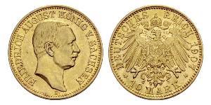 10 Mark Kingdom of Saxony (1806 - 1918) Gold Frederick Augustus III of Saxony (1865-1932)