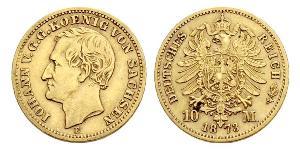 10 Mark Kingdom of Saxony (1806 - 1918) Gold 