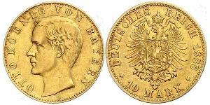 10 Mark Königreich Bayern (1806 - 1918) Gold Otto (Bayern)(1848 – 1916)