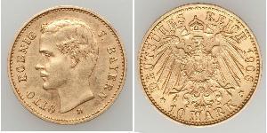 10 Mark Königreich Bayern (1806 - 1918) Gold Otto (Bayern)(1848 – 1916)
