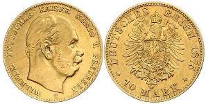 10 Mark Königreich Preußen (1701-1918) Gold Wilhelm I, German Emperor (1797-1888)